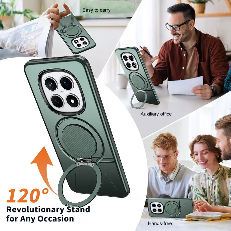 For Xiaomi Redmi Note 15 Pro Plus, 15 Pro 5G Magnetic Case ELVEV Anti-scratch Hard PC Bracket Suction Phone Cover