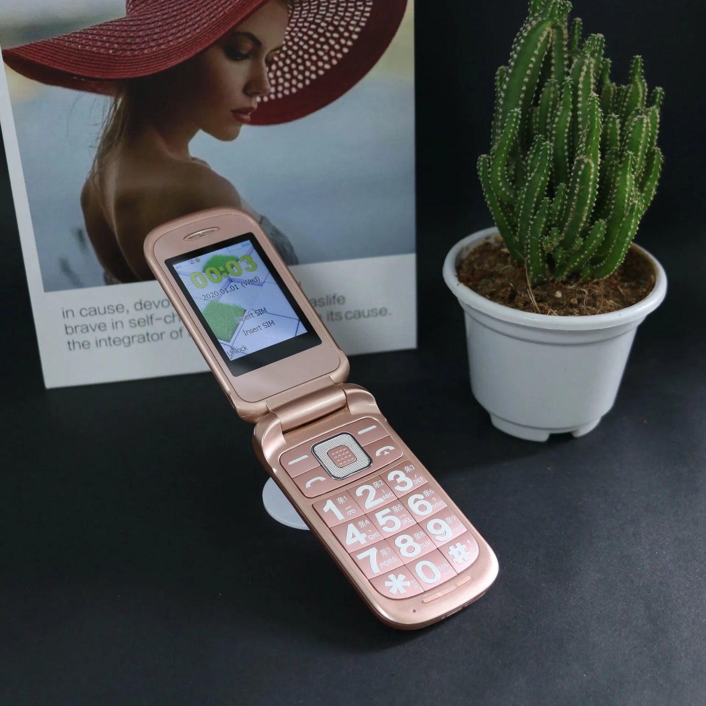 Affordable Retro Flip Cute Phone SOS Dial Speed Dial Big Button Dual Screen Loud Speaker Long Battery Clamshell Mini Size Mobile