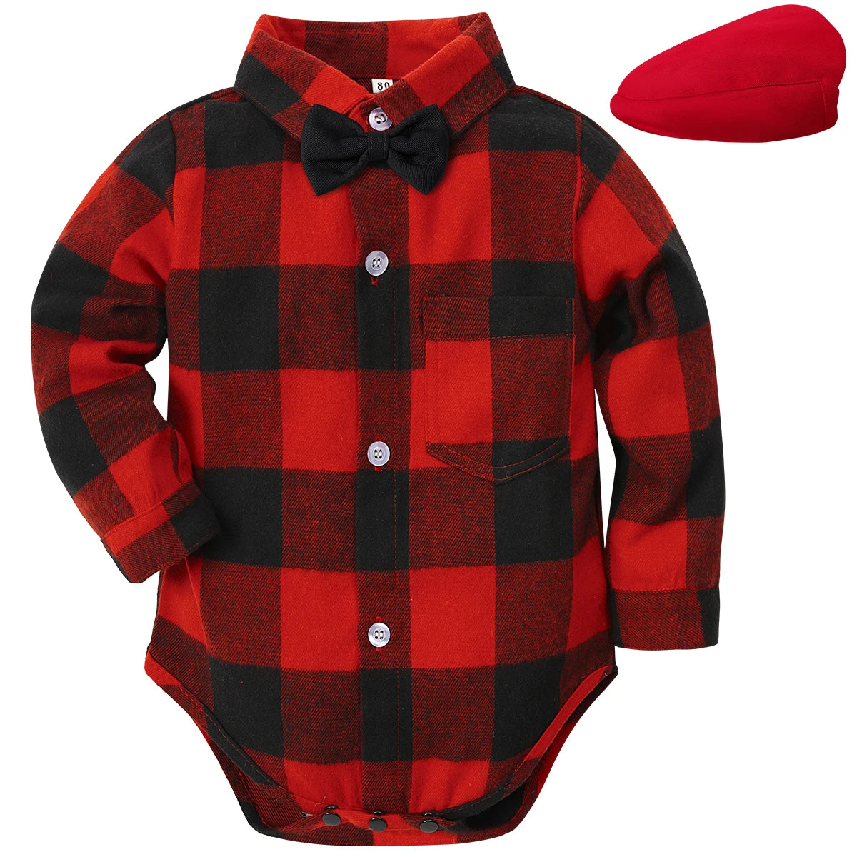 Baby Christmas Outfit Newborn Boy Clothes Infant Xmas Party Gift Dress Shirt Toddler New Year Photography Formal Red Bodysuit
