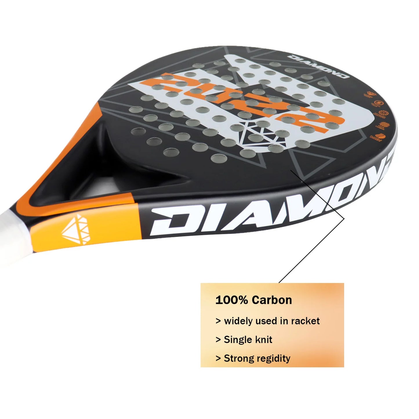 INSUM Padel Racket 2022 Carbon Fiber Soft EVA Surface High Balance Diamond Shape Sports Racket for Advanced Players Paddle