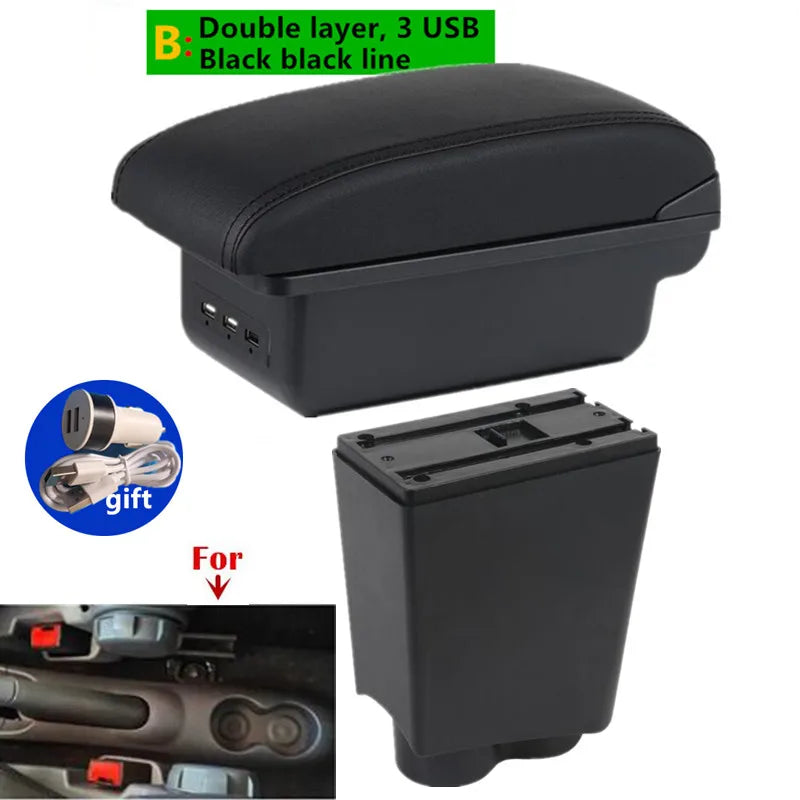 For Fiat 500 Armrest Box For FIAT 500 Car Armrest 2000-2011 Auto Storage Box Dedicated Retrofit Parts Interior Car Accessories