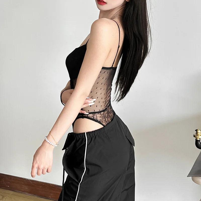 Spring New Arrival Women's Slim Fit Street Fashion V-Neck Strapless Romper Pure Color European Style Spring Summer Outfit