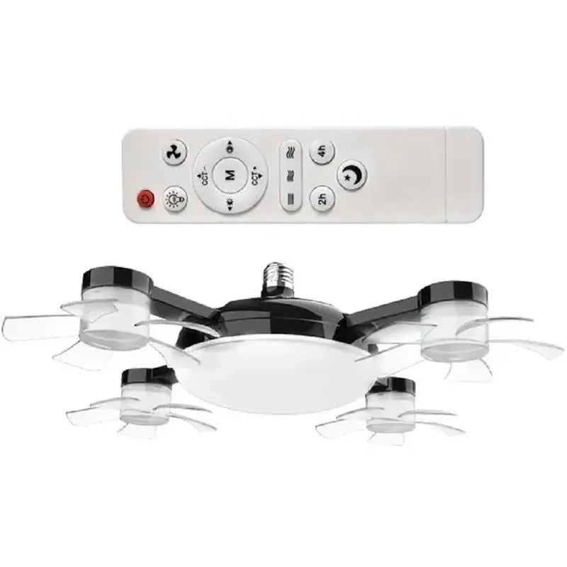 A74G-Fan Light 2-In-1 Drone Design Fan Light 60W With Remote Control For Entrance Hall Family Corridor Living Room
