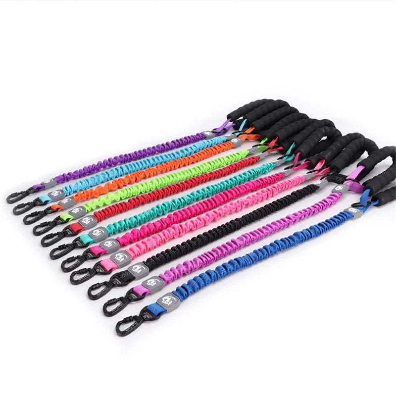 50cm Short Dog Leash Big Dog Training Leash Elastic Tactical Dog Lead Strong Short Traction Rope Durable Large Dog Leash Green