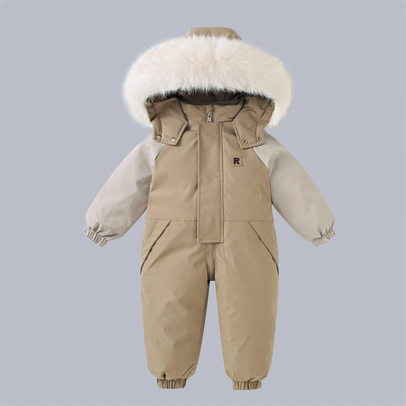Baby Winter Jumpsuit Warm Baby Ski Suit New Fashion Children Clothing Set Waterproof Kids Girls Snowsuit Thicken Boys Overalls
