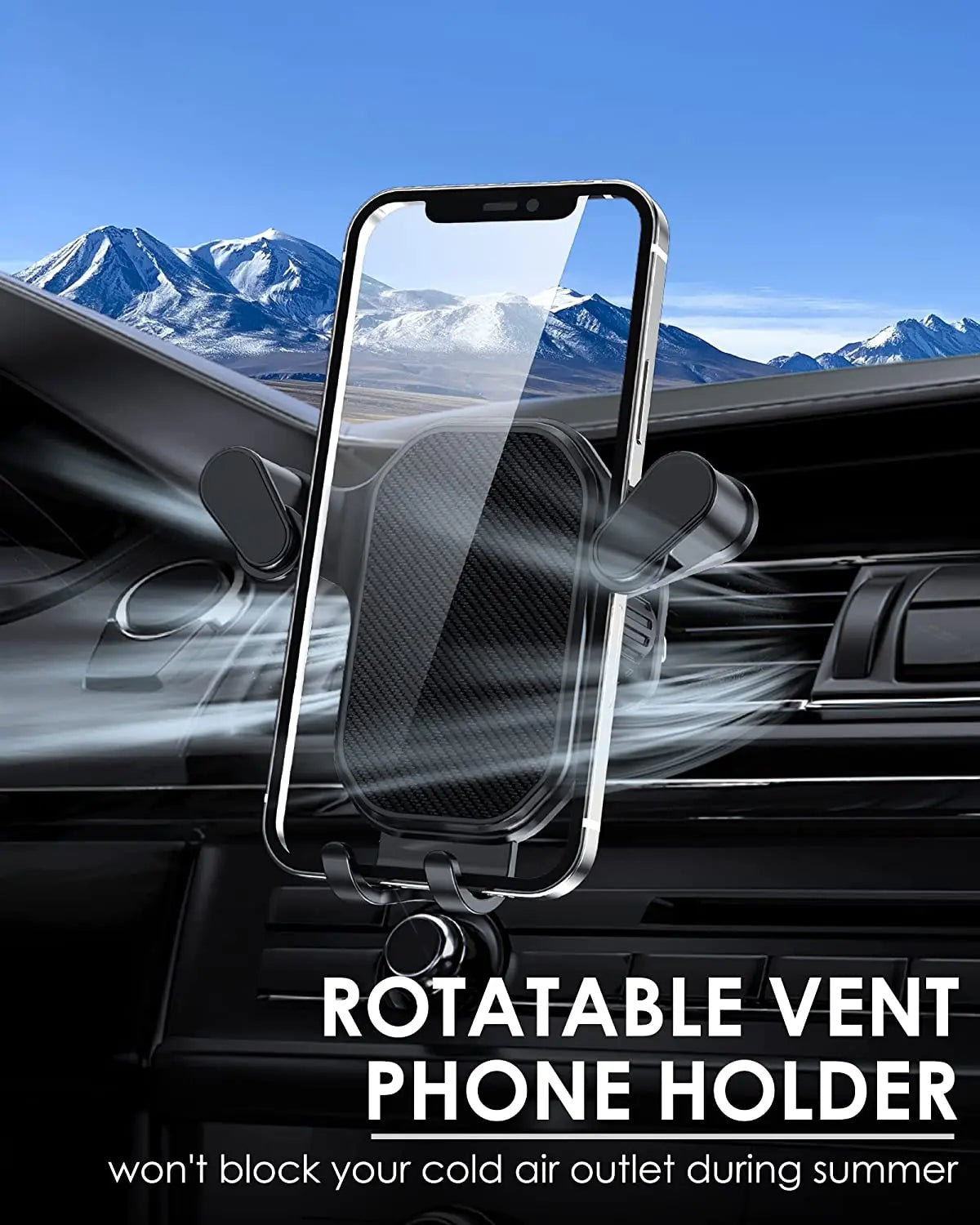 Universal Car Air Vent Phone Clip With Hook Gravity Car Mobile Phone Holder Smartphone GPS Bracket For iPhone Huawei Realme OPPO