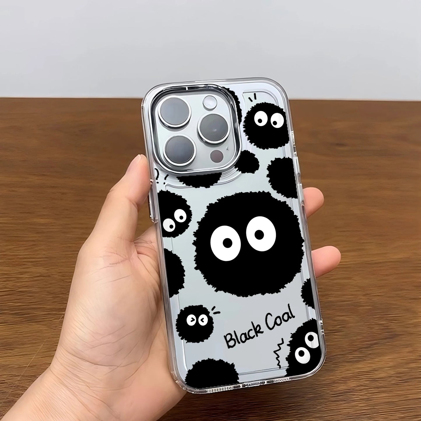 Lovely Black Monster Soot Sprites Phone Case For iPhone 17 16e 16 15 14 13 12 11mini Pro Max X XR XSMAX 8 7 Air Plus Soft Cover