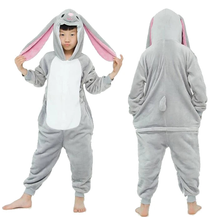 New Winter Unicorn Pajamas For Children Kigurumi Animal Pyjamas Kids Panda Onesie Boys Girls Sleepwear Dinosaur Jumpsuit