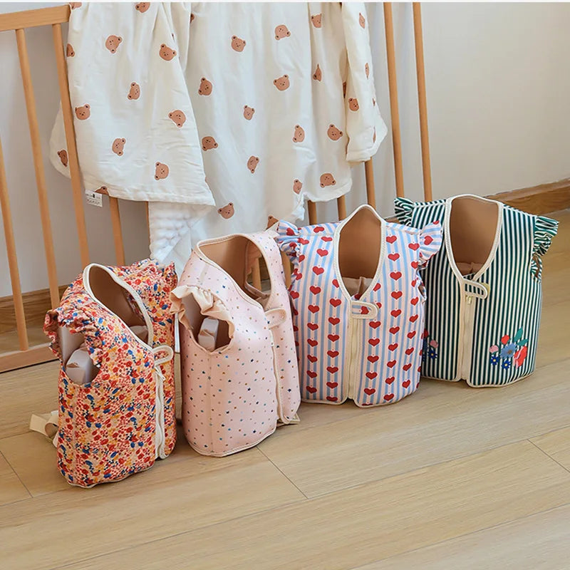 Baby Swimwear Sunscreen Swimsuit for Girls Swimming Summer Clothes Baby Vest Buoyancy Swim Accessories One-piece Beach Swimwear