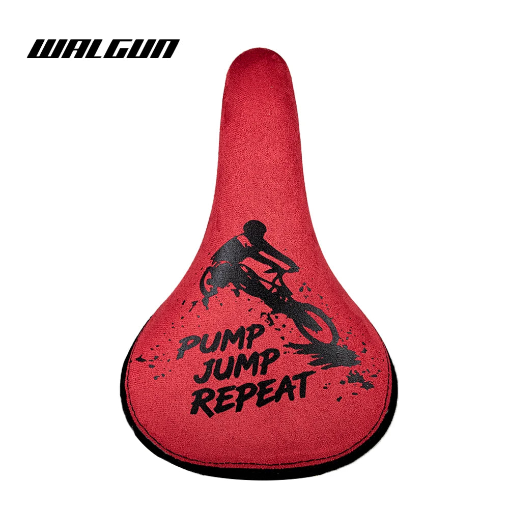 WALGUN BMX Bicycle Saddle Dirt Jump Cruiser Bike Seat with Embroidery Freestyle Racing Dowbhill Saddle MTB 265*170 Cycling Parts