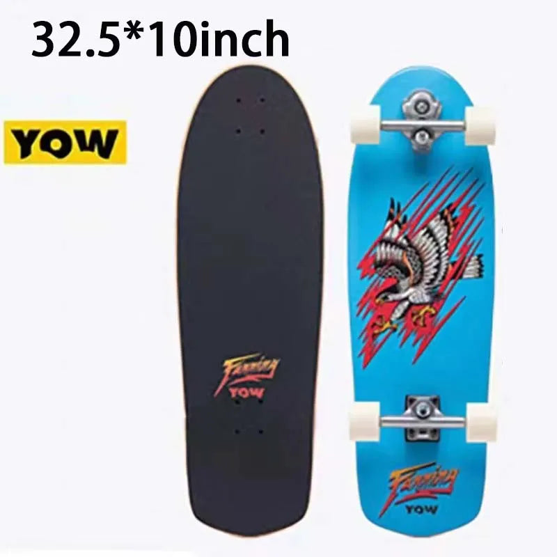 land surf YOW skateboard longboards whole kits good quality spring system branded with trucks wheels bearings and tool