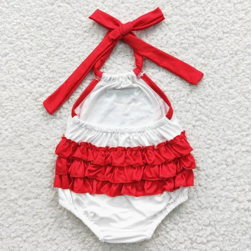 4.14y NEW stock baby girls summer romper wholesale boutique embroidery pattern floral flowers purple flying sleeves onesie