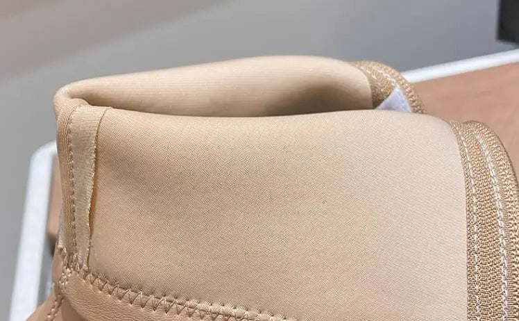 8CM Autumn Chunky Boots High Platform Leather Sneakers Women Round Toe Chelsea Boots British Style Thick Sole Female Ankle Shoes