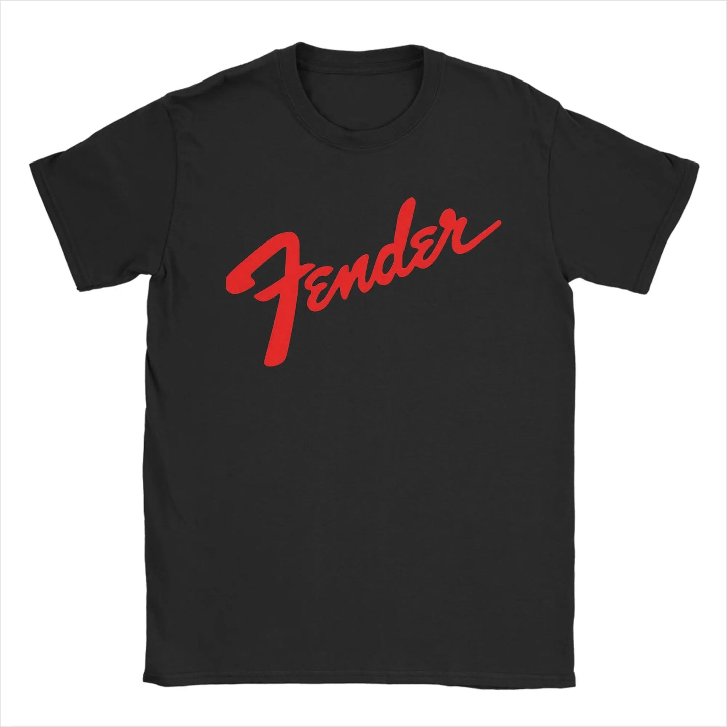 Fender Jimi Hendrix Electric Guitar T-Shirt Beach 100% Cotton T-Shirts For Adult Casual Tee Shirt Short Sleeve Y2K Funny Clothes