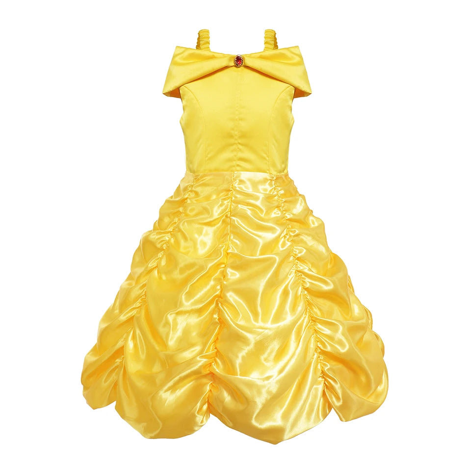 Halloween Birthday Dress Cinderella Snow White Aurora Rapunzel Princess Costume for Girls Kids 2-8Y