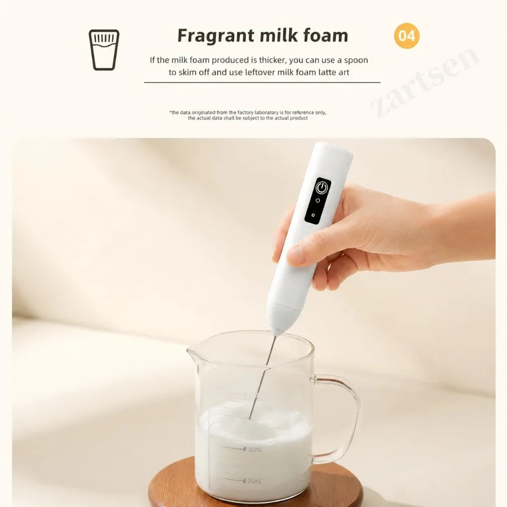 Handheld Electric Milk Frother Mini Coffee Foam Maker Portable Milk Whisk Mixer for Home Latte Cappuccino
