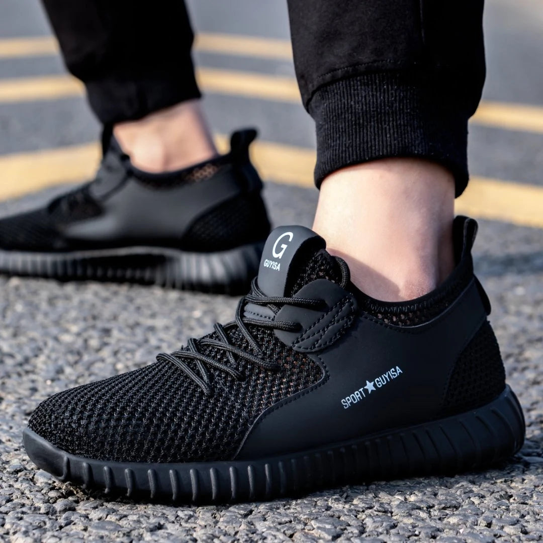 Summer Safety Shoes Mesh Work Shoes Lightweight Safety Sneaker For Men Breathable Protective Work Sneakers Steel Toe Shoes Man