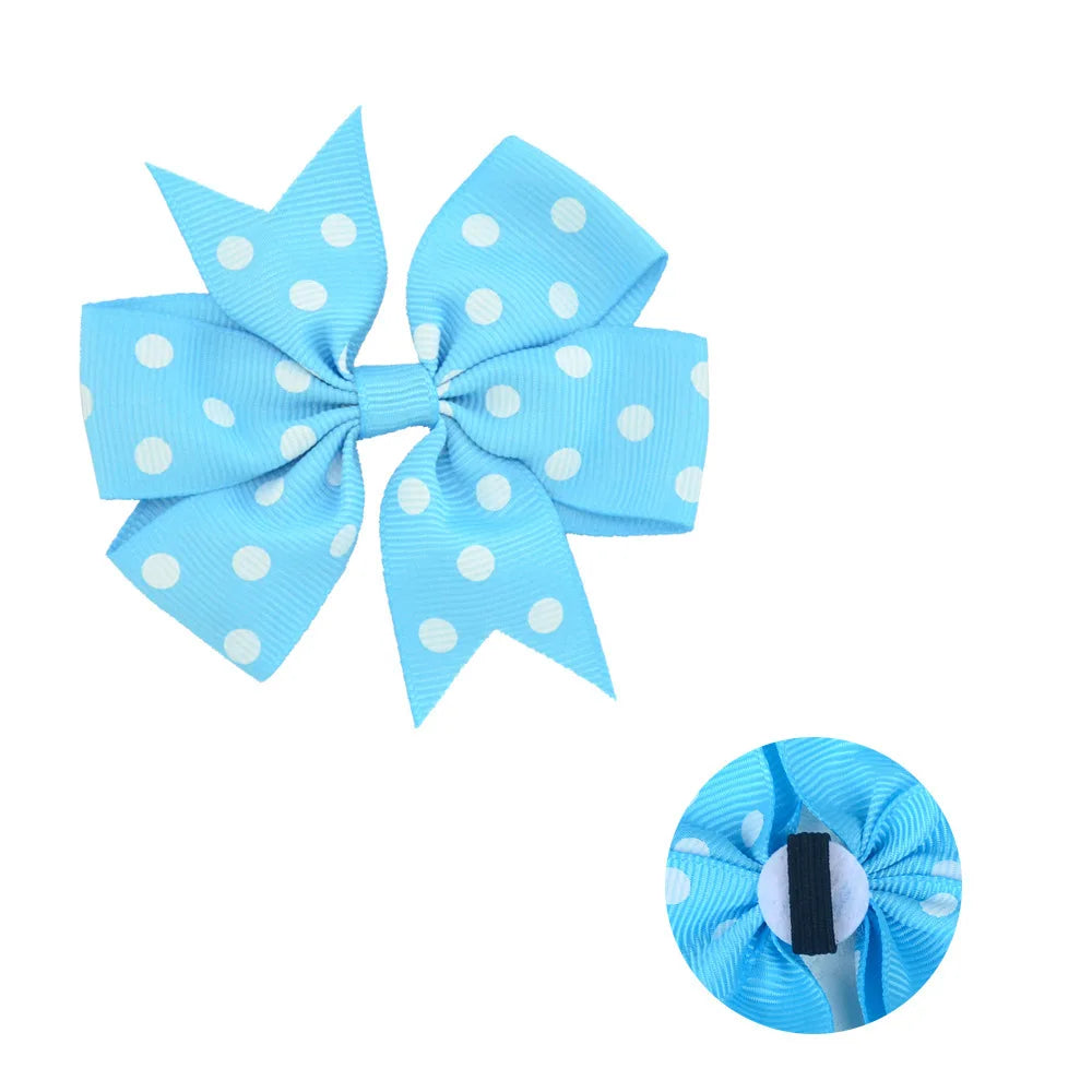 50/100pcs Dot Pet Accessories Dog Collar Bow Tie Slideable Dog Bow Ties Solid DIY Dog Collar Accessories Small Dogs Cat Bowties
