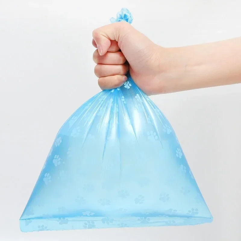 5/10/20/50rolls Random Color Cartoon Paw Graphic Dog Poop Bags Pet Poop Bags Leak-Proof Dog Waste Bags for Pet Supplies Tools