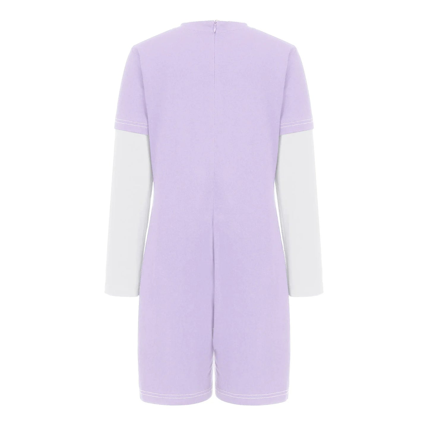 Children Special Needs Adaptive Clothing Solid Color Long Sleeve Zipper Back Jumpsuit Cotton Rompers Workout Sports Bodysuit
