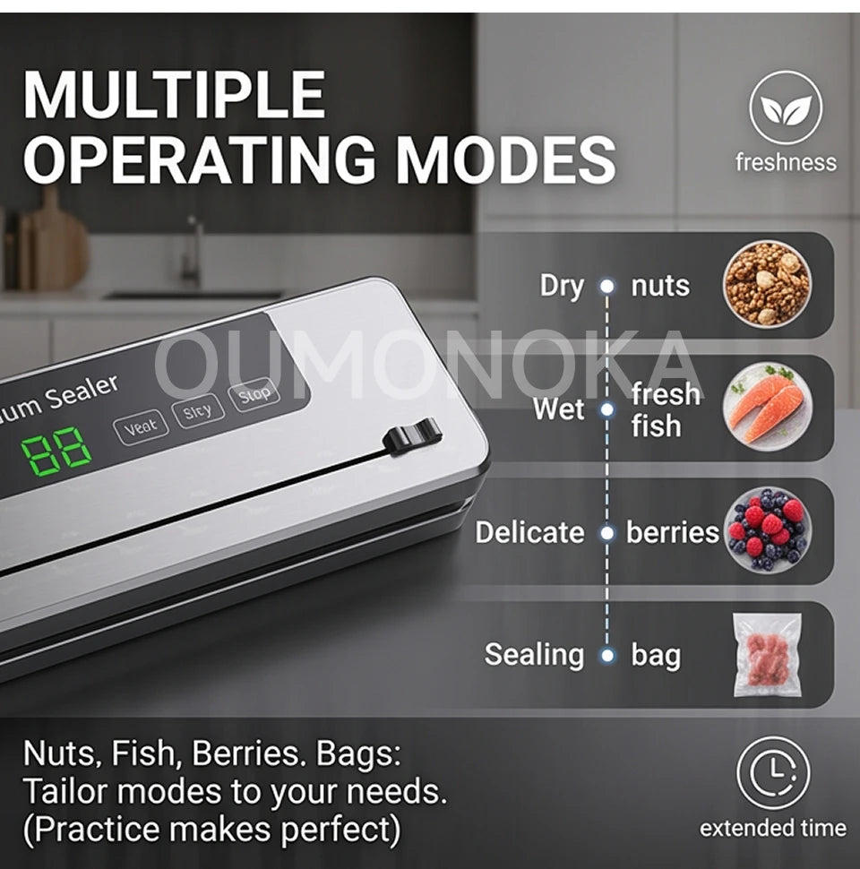 Portable Vacuum Sealer for Food Kitchen Gadgets Degasser Home Appliance Compressor Plastic Bag Sealer Vacuum Packaging Machine