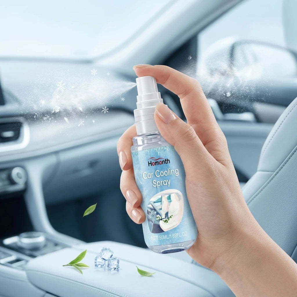 Car Cooling Spray Endothermic Evaporation Reduce Surface Heat Heatstroke Prevention Comfortable Driving Rapid Cooling Agent 50ml