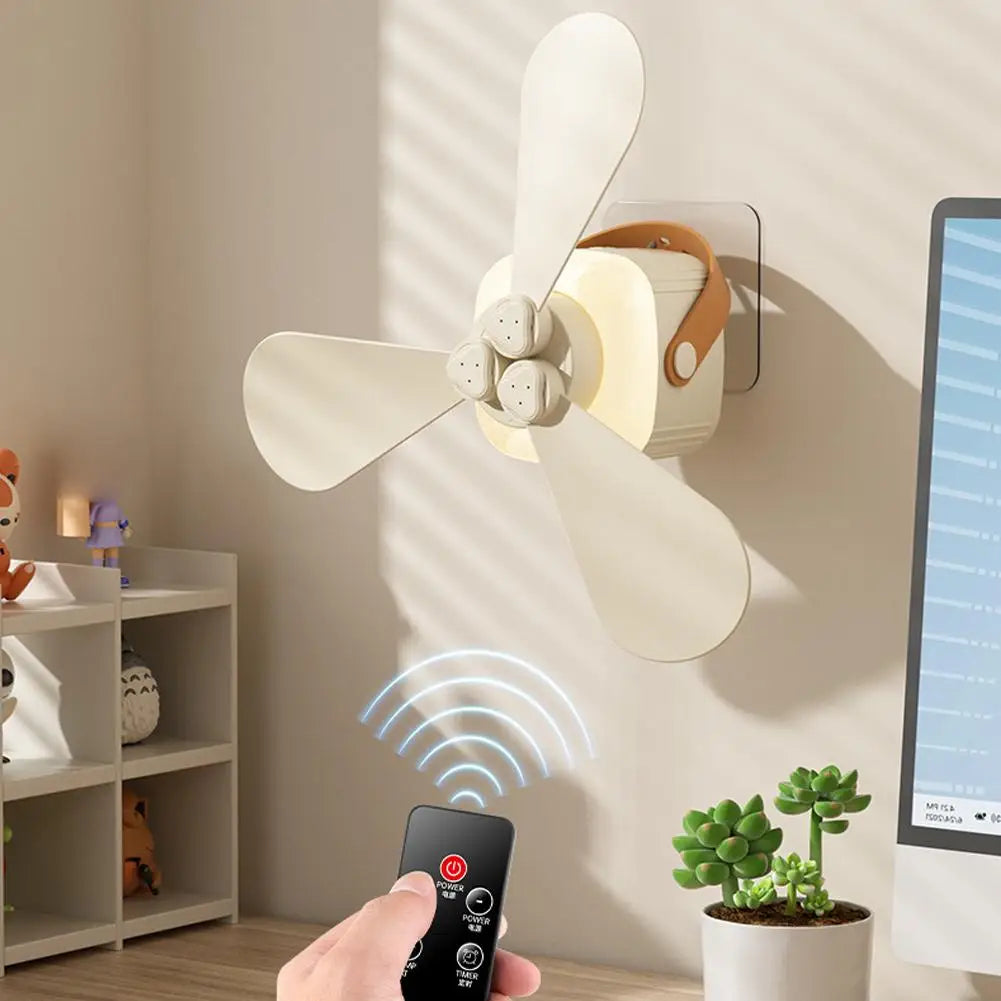Portable Ceiling Fans Outdoor Camping Fan Tent Ventilator Cooler Rechargeable Electric Fan Remote Control LED Lighting