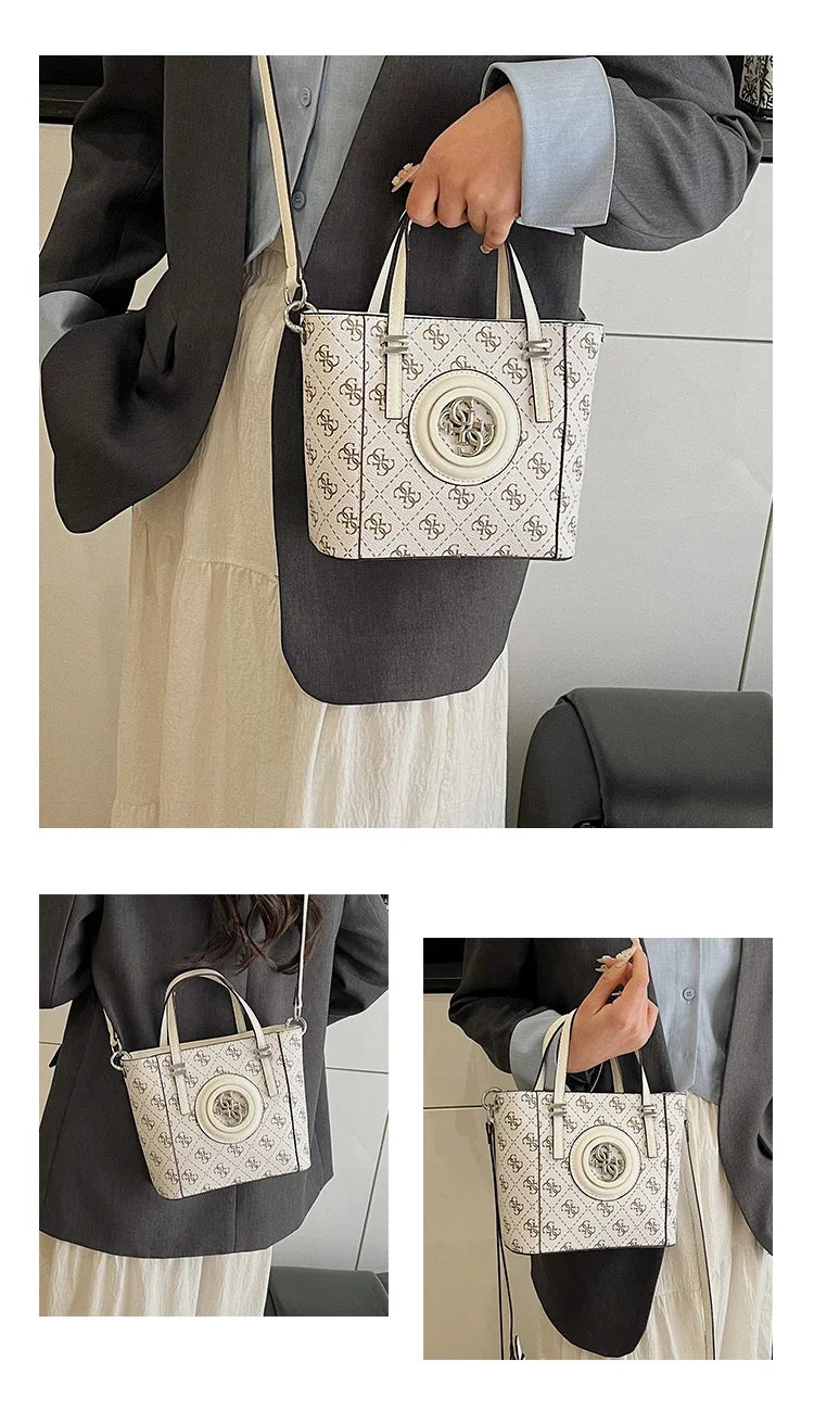 Vintage Leather Diaper Bag For Ladies High-end Simple Fashionable Classic Design Trendy Large Capacity Commuter Backpack