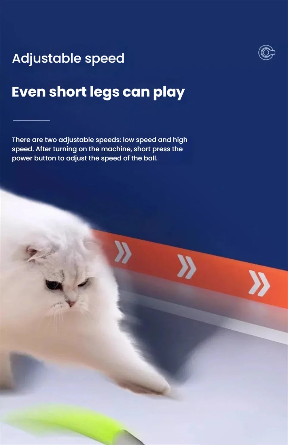 Smart Interactive Speedy Tail 2.0 Cat Toy Automatic Moving Ball Toy for Cats And Dogs Touch Motion Rolling Pet Ball