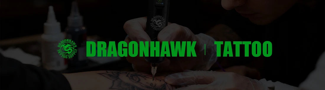 Dragonhawk Tattoo Kit Full Set with Bluetooth Thermal Tattoo Transfer Printer Wireless RCA Battery Rotary Pen for Beginners