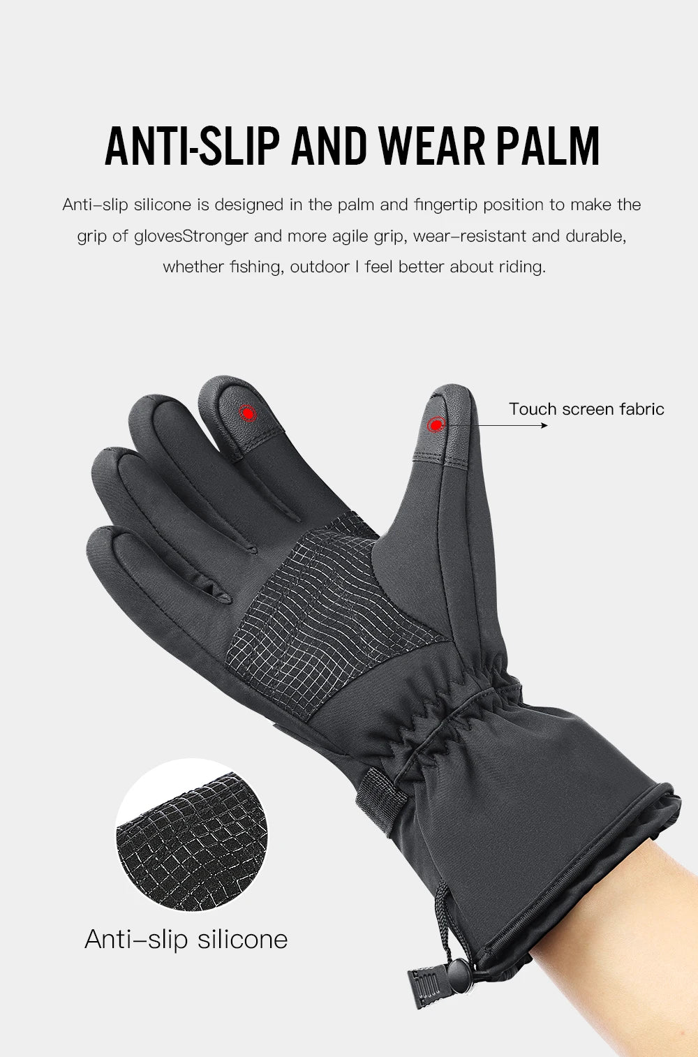 Electric Heated Gloves Motorcycle Winter Moto Heated Gloves Warm Waterproof Rechargeable Heating Thermal Gloves For Snowmobile