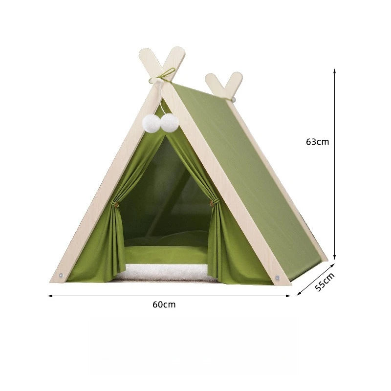 Winter Pet tent, Christmas dog house, cat house, all year round, cat delivery room, pine wood for winter warmth, cat tent