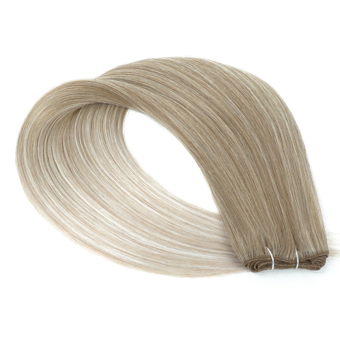 Piano Blonde Straight Hair Bundles Smooth Hair Extensions Fake Fibers Synthetic Yaki Straight Hair Weaving Full to End Free Ship