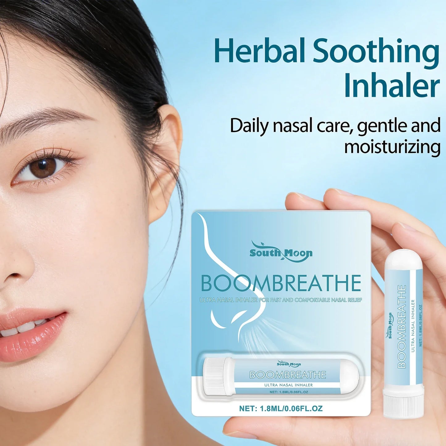 Herbal Soothing Inhaler Cleaning Nasal Improve Discomfort Gentle and Non-irritating Nasal Inhaler Long-Lasting Refreshing