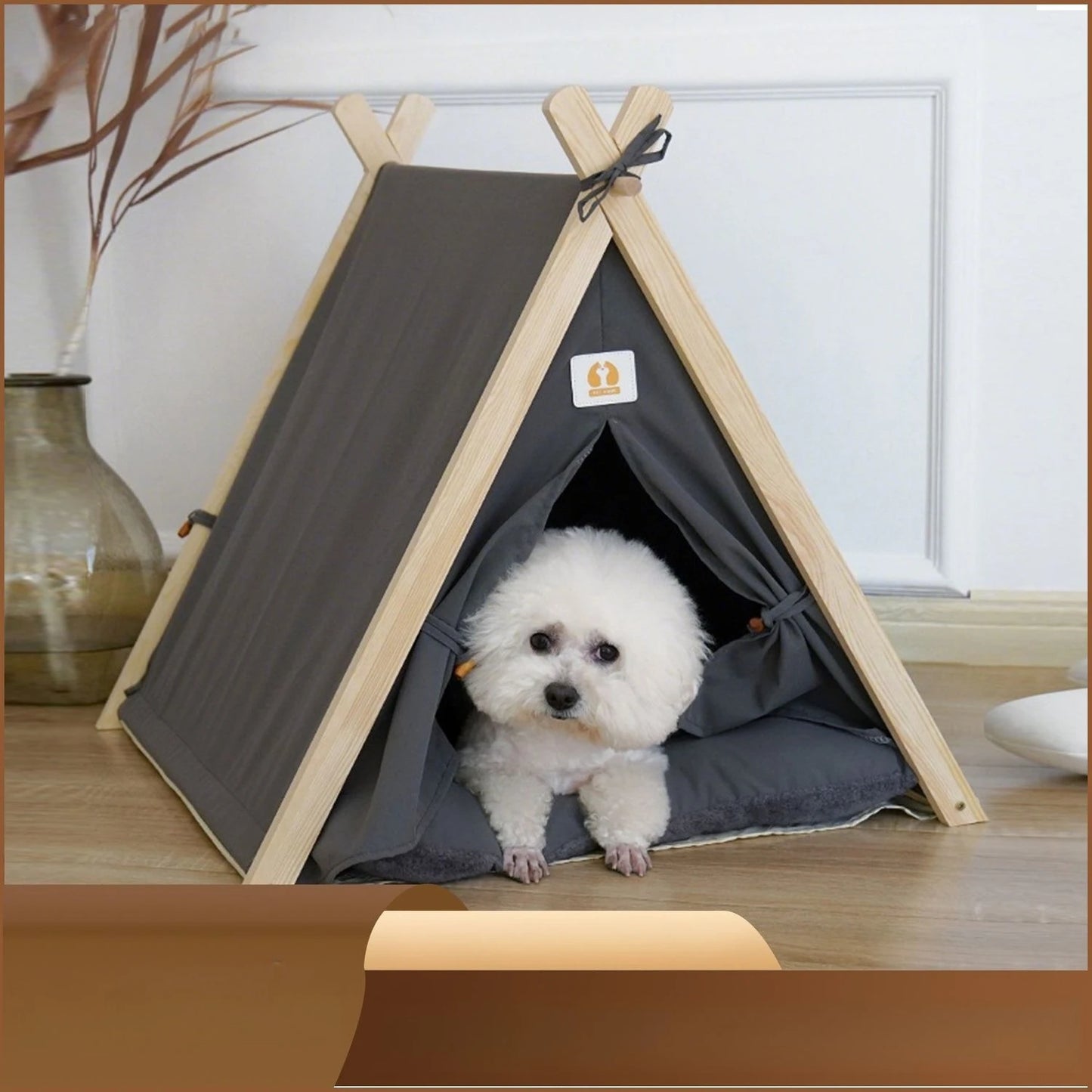 Winter Pet tent, Christmas dog house, cat house, all year round, cat delivery room, pine wood for winter warmth, cat tent