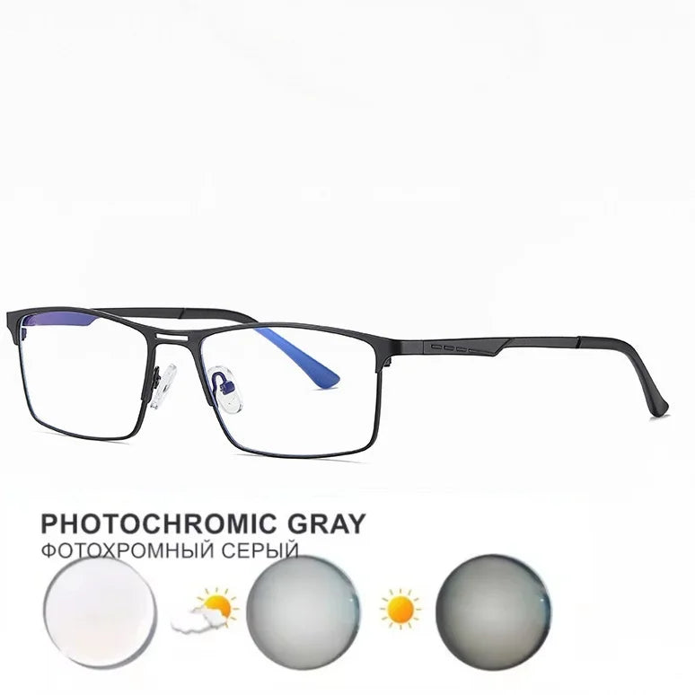 Fashion Metal Myopia Classic Color Changing Glasses Ball Luminosity0 ~ 600Degree