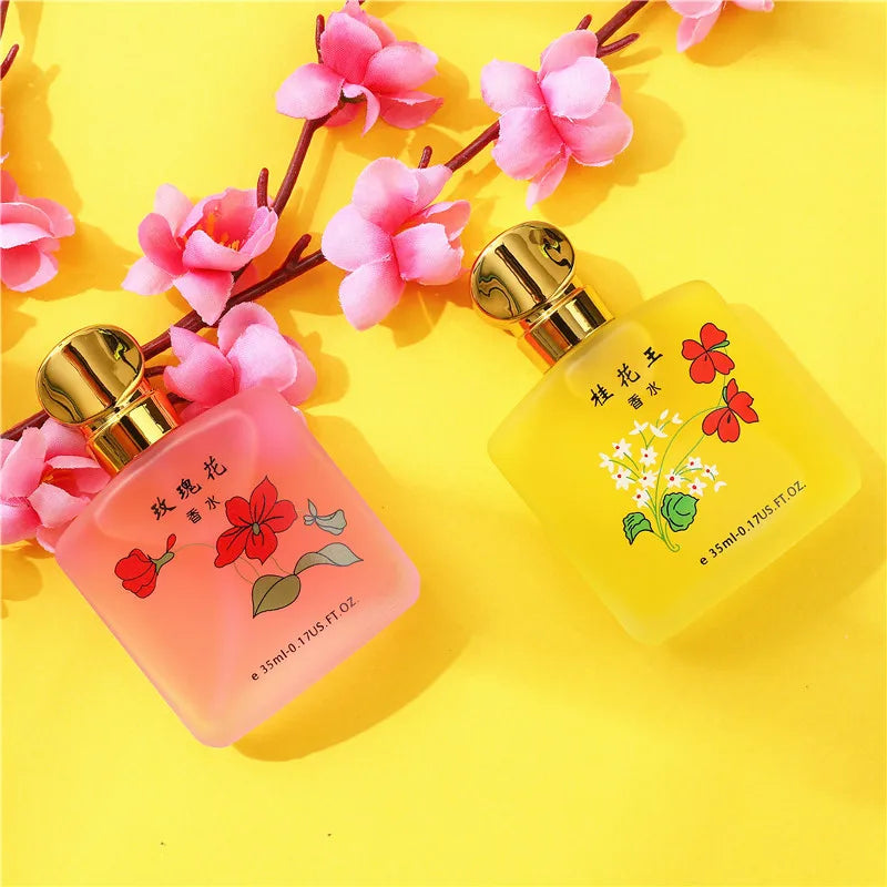 Osmanthus Perfume for Men Women Unisex Long Lasting Fresh Delicate Floral Scent with Rose Jasmine Student Fragrance 35ml Parfum