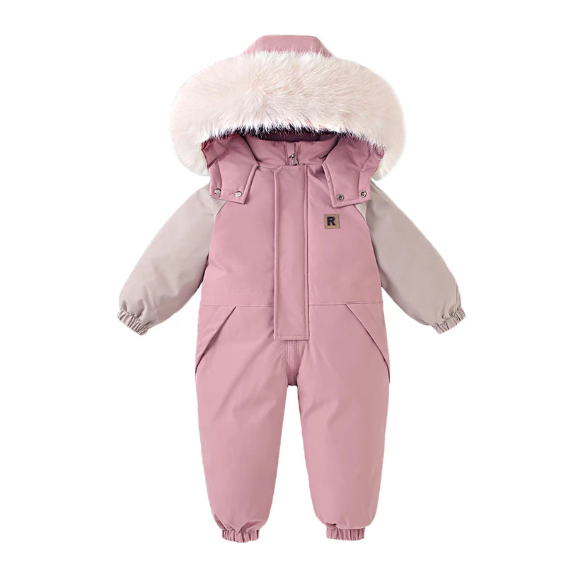 Baby Winter Jumpsuit Warm Baby Ski Suit New Fashion Children Clothing Set Waterproof Kids Girls Snowsuit Thicken Boys Overalls