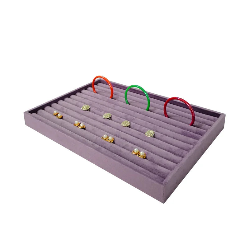 Large capacity jewelry display tray 35*24cm ring earring necklace storage holder Personal jewelry collection decoration tray