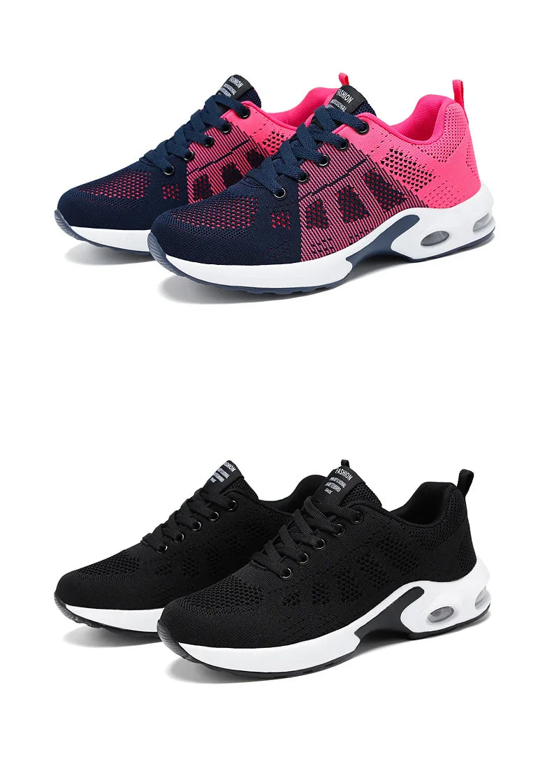 Mesh Women Running Shoes Breathable Casual Shoes Outdoor Light Weight Pink Tenis Sports Shoes Casual Walking Sneakers for Wamen
