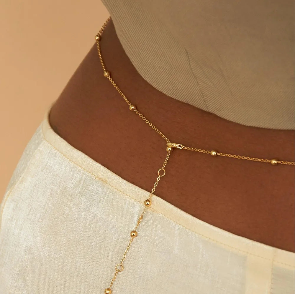 Sexy Belly Chain Beads Adjustable Bikinis Festival Summer Accessories for Beach Belly Waist Chain for Women Body Jewelry Gift
