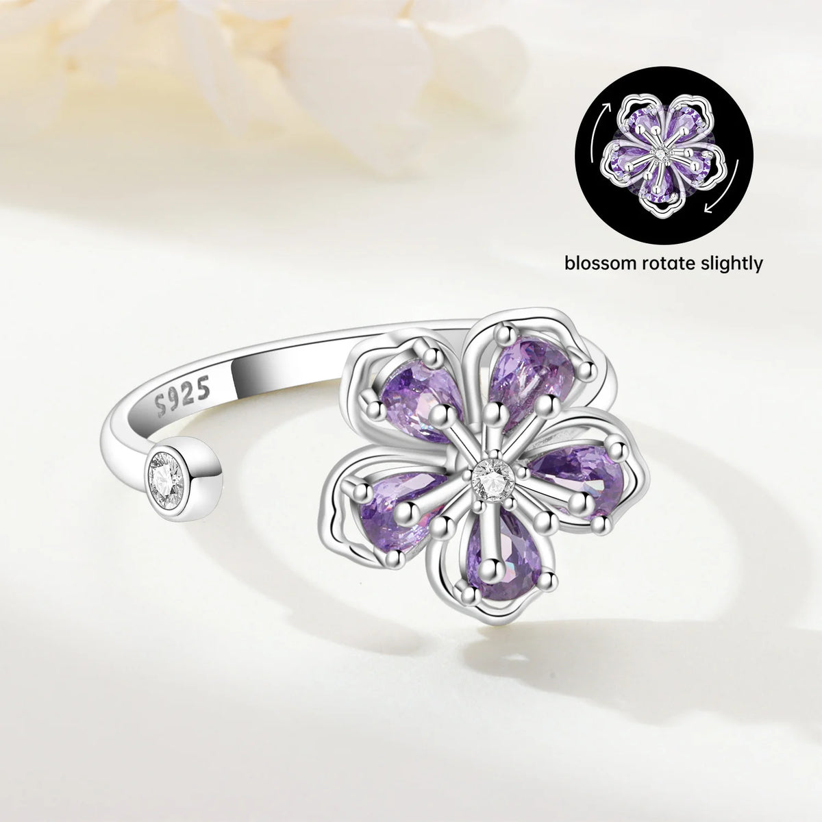 Original 925 Sterling Silver Zircon Bone Balloon Dog Adjustable Open Ring Fine Jewelry Luxury Gift for Women Birthday Party 2026