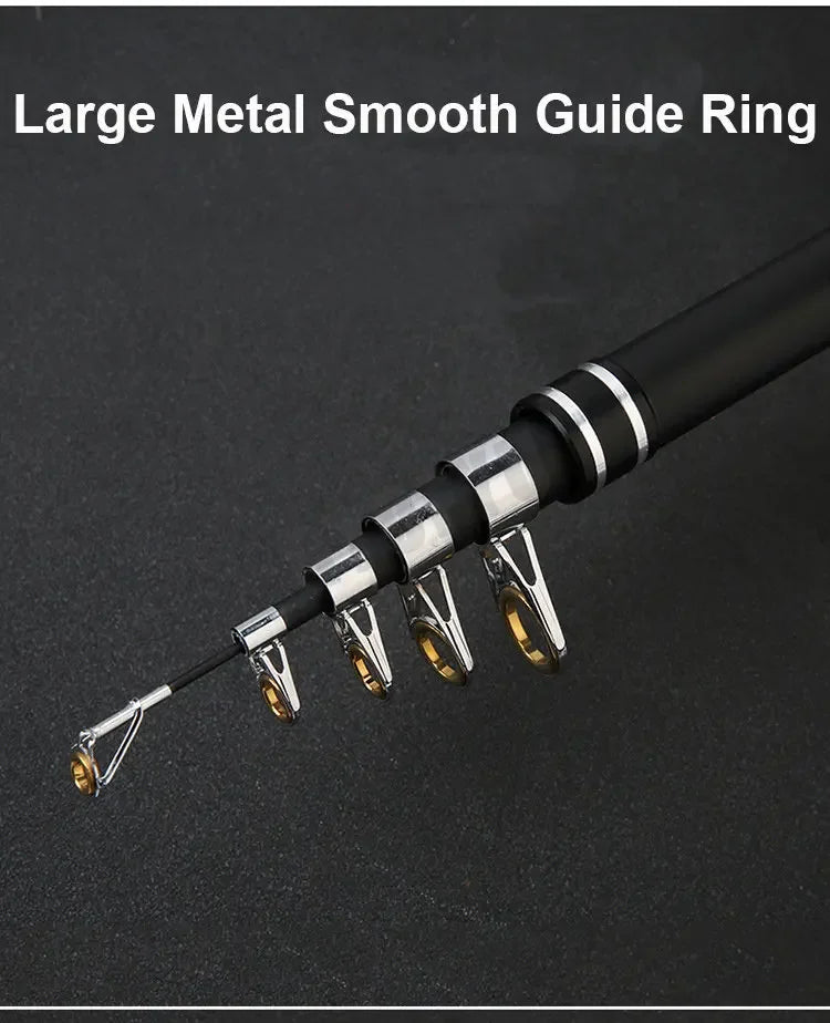 Telescopic Portable High-Quality Fishing Rod 2.1M,2.4M,2.7M,3.6M,3.9M,4.5M Travel Sea Boat Rock Fishing Rod Carp Fishing Gear