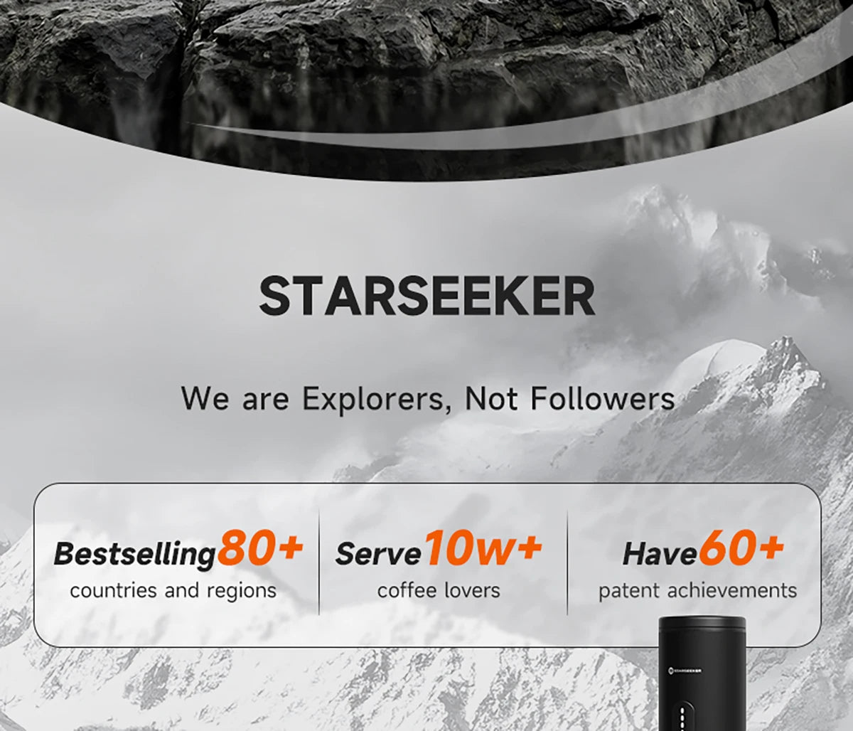 STARSEEKER S58/S58Pro Portable Espresso Coffee Maker Wireless Heating Coffee Machine Bottomless Handle Bottomless Extraction