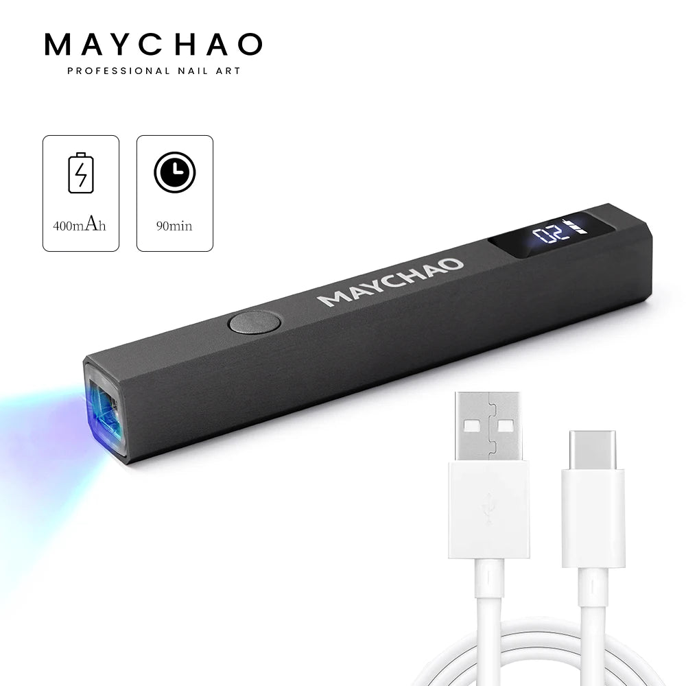MAYCHAO 1PC Mini LED Light New Nail Dryer Machine For All Gel Nails Flashlight Portability Nail Lamp Nail Art Tools