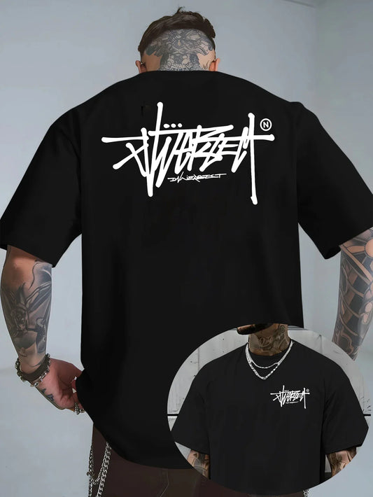 26 Summer Street Style New Trend High-Quality 100_ Pure Cotton Men's T-Shirt Suitable for Outdoor Leisure Sports Short Sleeve