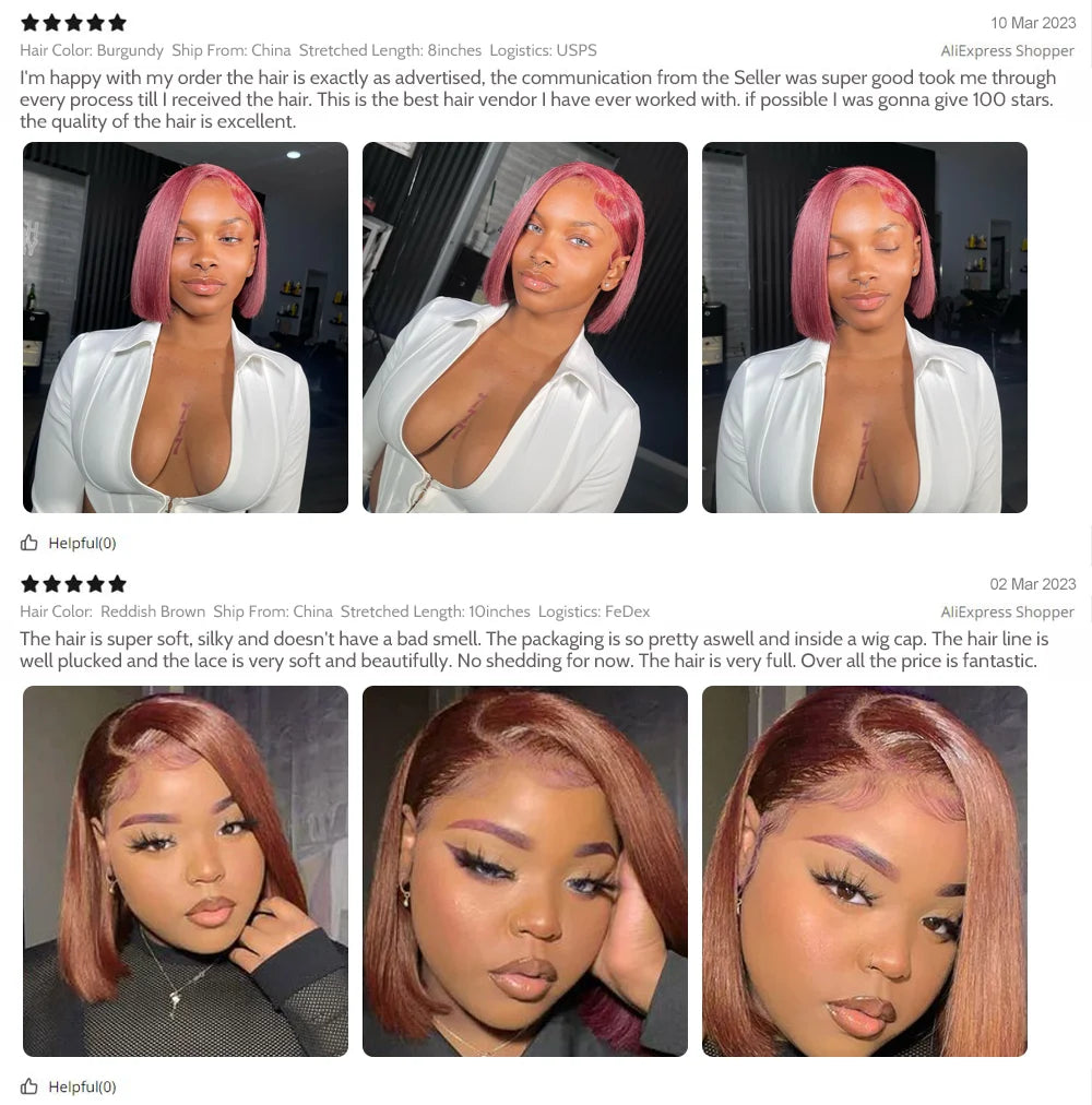 Bob Wig Human Hair 13x4 Lace Frontal Short Straight Lace Front Bob Wig For Black Women Human Hair Natural Color Wigs Pre Plucked