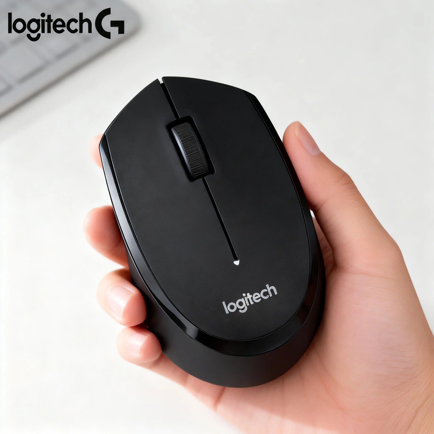 Logitech M330/M331 Wireless Silent Mouse, Ergonomic Comfort Design Quiet Click USB Plug and Play Mouse for PC Laptop Desktop