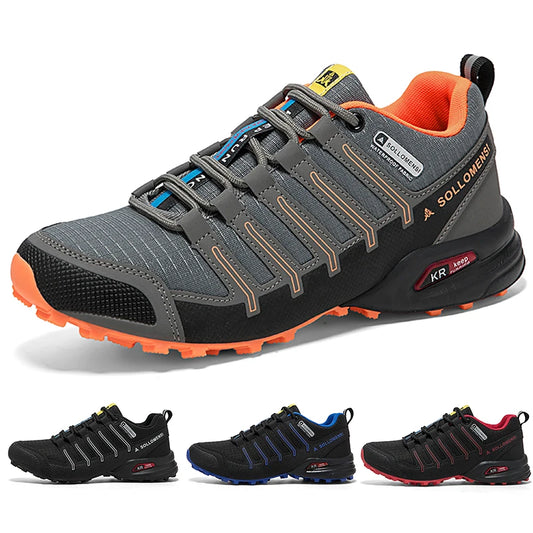 Men Shoes Men Casual Sports Shoes Outdoor Leather Hiking Travel Shoes Four Seasons Lightweight Breathable Mesh Walking Shoes