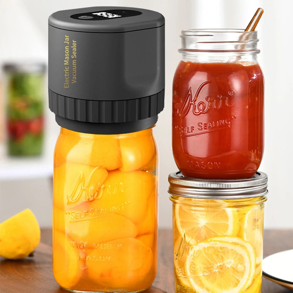 Automatic Electric Mason Jar Vacuum Sealer One-button Operation Leak-proof Sealing Portable Food Preservation Equipment Suit